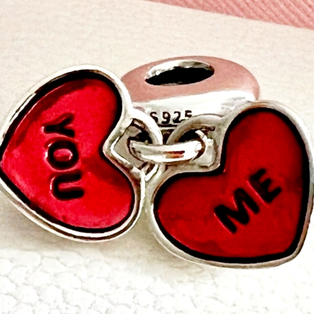 Authentic Pandora charm dangle " You and Me" #791244CZ